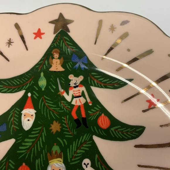 Anthropologie x Rifle Paper Co Christmas Tree Nutcracker Plate - Picture 5 of 8